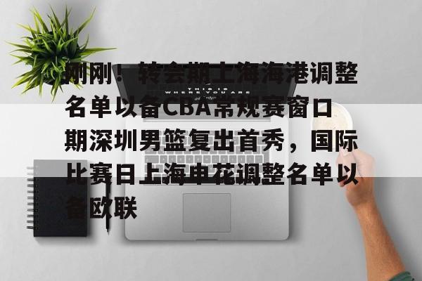 ZO SPORTS平台-包含刚刚！转会期上海海港调整名单以备CBA常规赛窗口期深圳男篮复出首秀，国际比赛日上海申花调整名单以备欧联的词条